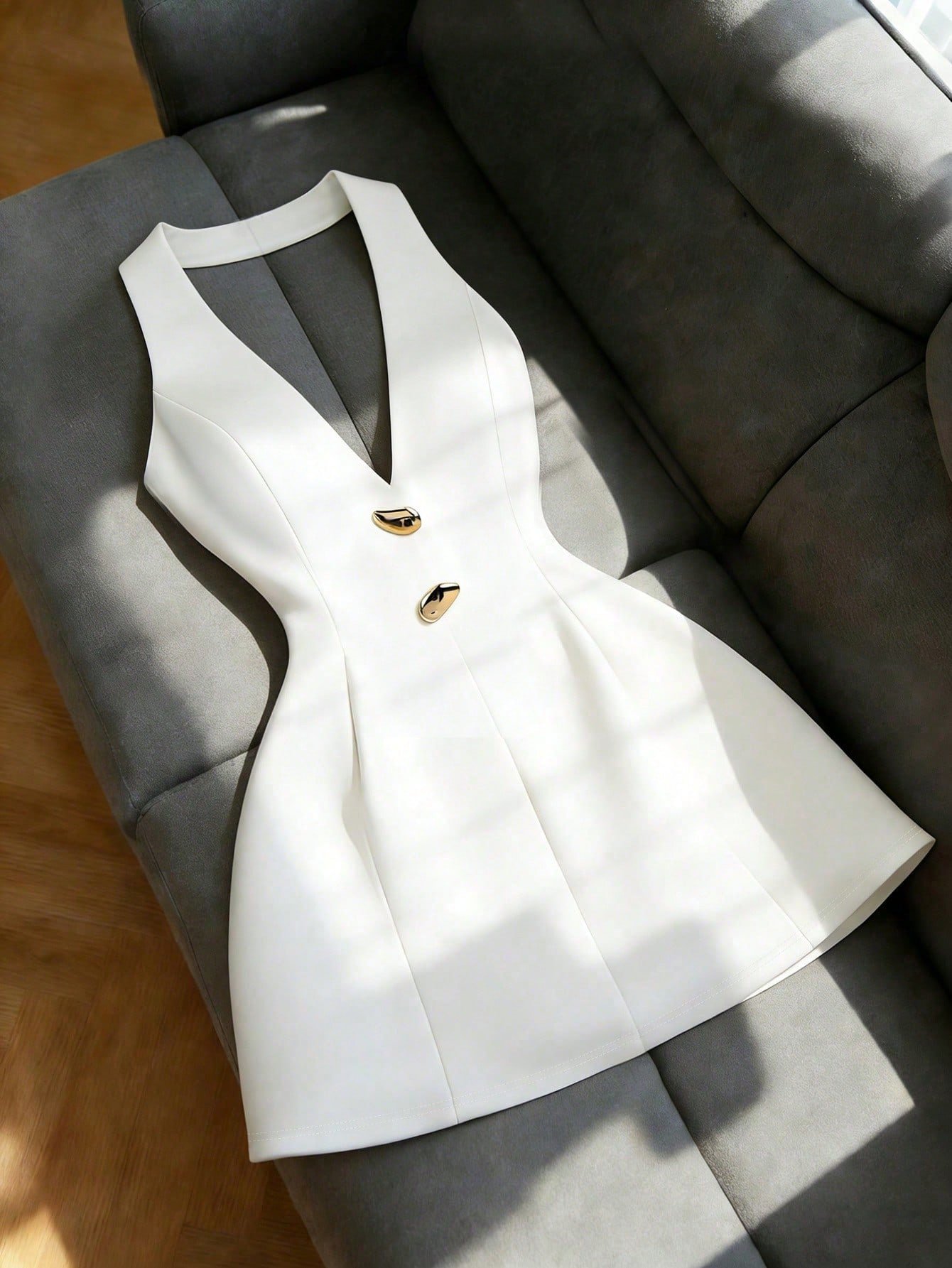 Franclia Vestido elegante de mujer con cuello halter