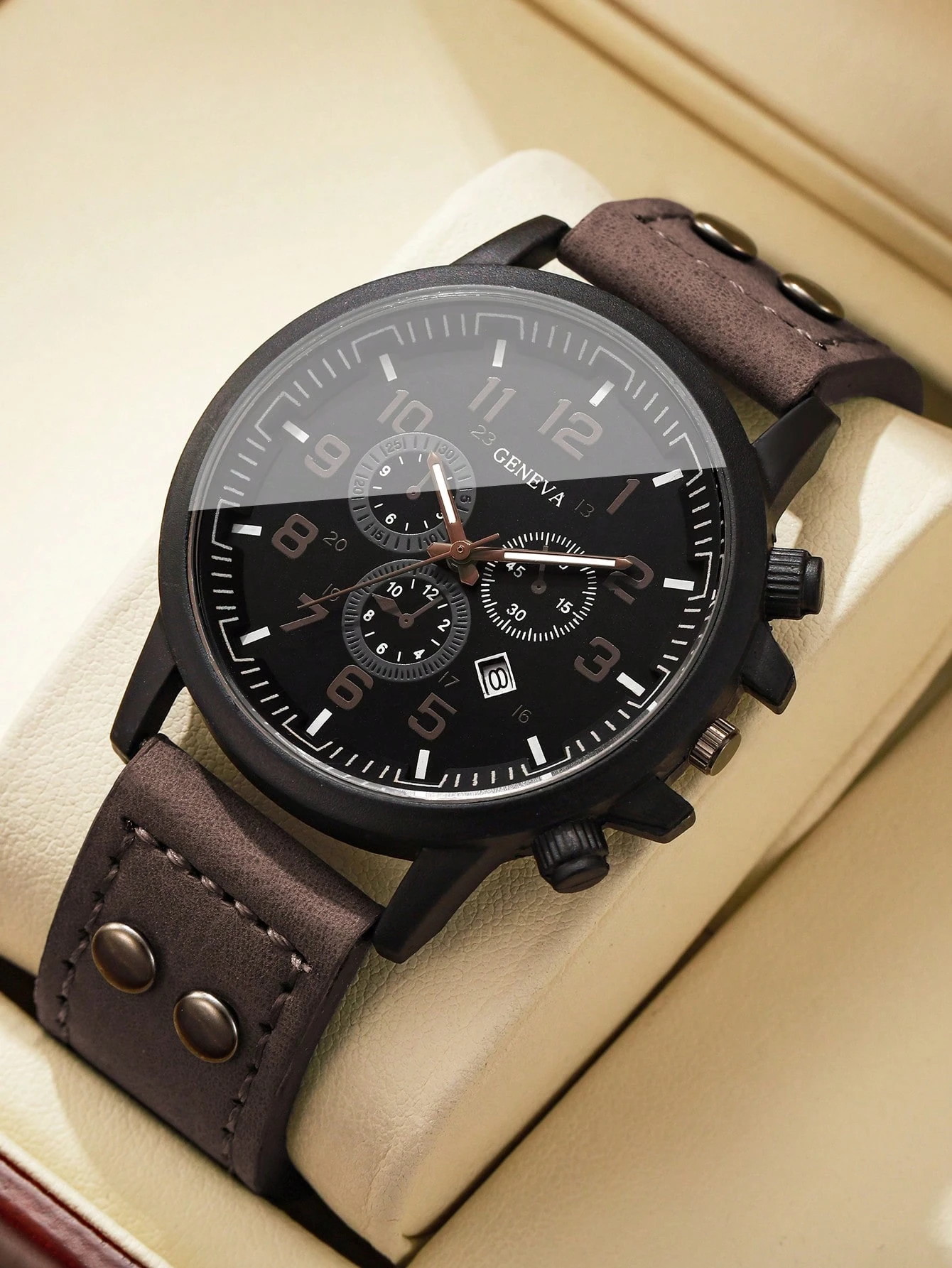 Reloj de pulsera de cuarzo deportivo casual, regalo para novio (1 pieza/set)