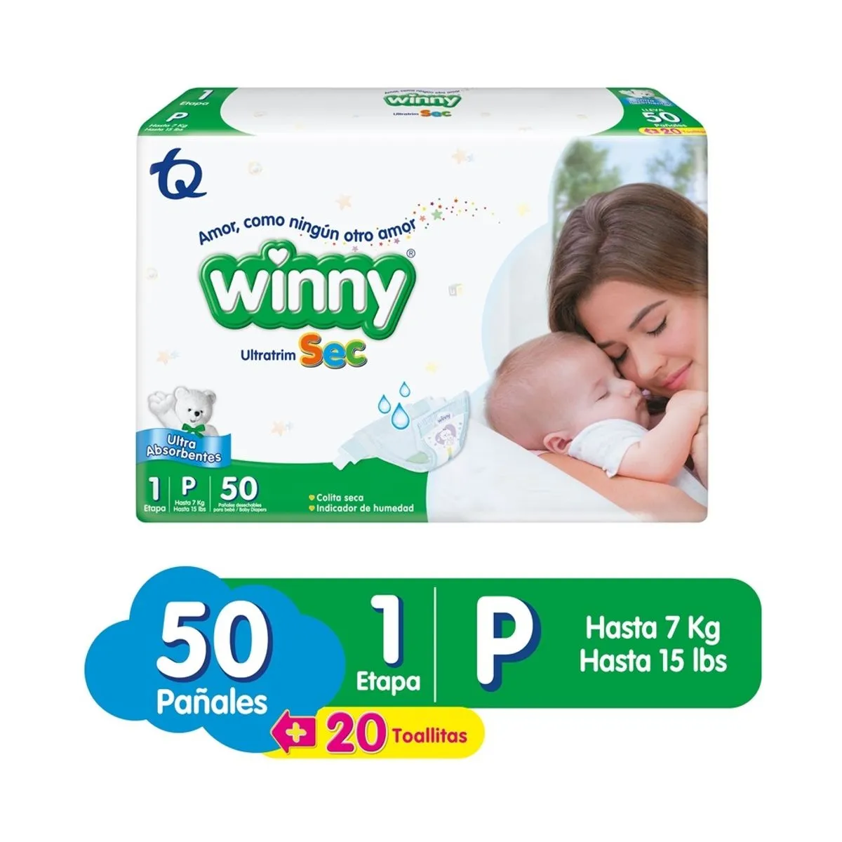 Panal Winny Ultratrim Sec Etapa 1 X 50Und + 20 Toallitas